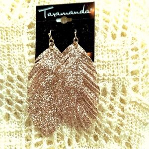 Rose Gold Leaf Earrings